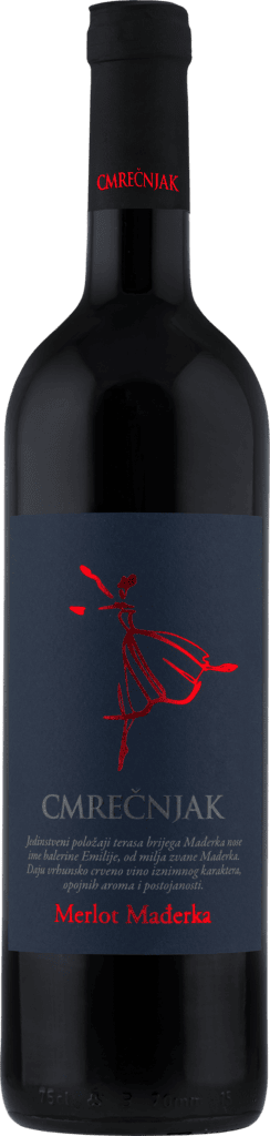 Crno vino Cmrečnjak Merlot Mladena za uživanje i degustaciju.